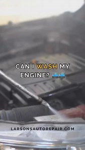 🚙🌟 Time for Tech Tip Tuesday! Our technicians give us their input on washing your car engine. Keeping your engine clean can prevent corrosion, improve efficiency and help you spot potential issues early on. Trust Larson’s Automotive to keep your vehicle running smoothly. ⚙️🔧 Visit Larsonsautorepair.com and schedule your appointment today! #autorepair #carlovers #satx #automotive #safedriving #services #carcare #sa #autorepairsanantonio #technicians | Larson's Automotive