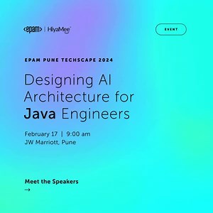#EPAMPuneTechScape2024 The theme for #Java at EPAM Pune TechScape 2024 is, ‘Designing AI Architecture for Java Engineers’. Learn more about our speakers and industry experts who will delve deeper into this theme with their very unique perspectives, insights and topics. Register for TechScape 2024 here: https://bit.ly/3HYKIXy #TechScape2024 #EPAMIndia #LifeAtEPAM | EPAM India | Facebook