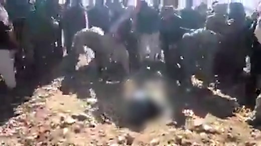 Horrifying footage shows woman getting stoned to death by Taliban