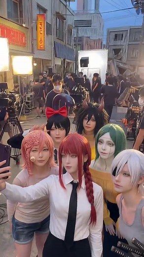 체인소맨 자객편 실사 영화 촬영 현장 POV 🎬 마키마 셀카 영상 Makima POV on a live-action film set 📸 #チェンソーマン #ChainsawMan #マキマ #Makima #POV #実写 #LiveAction #AIVideo