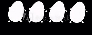 Easter Day, Happy Easter, eggs Dancing, 3d rendering, Animation Loop composition 3d mapping cartoon, included in the end of the clip with Luma matte.