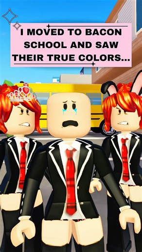 I MOVED TO BACON SCHOOL AND SAW THEIR TRUE COLORS | Roblox story #roblox #shorts #robloxedit