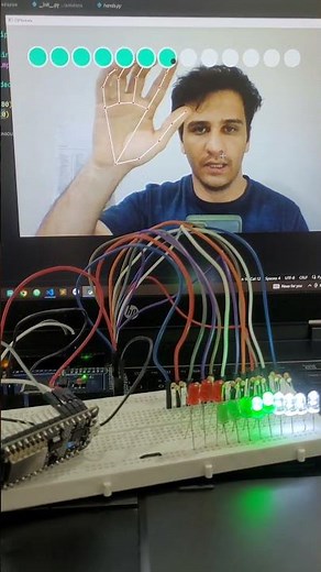Python Arduino and computer vision Project - MediaPipe & OpenCV (cv2) & Arduino Mega & ESP8266