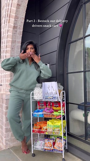 Restocking Delivery Driver Snack Cart - Snacks for Delivery Heroes