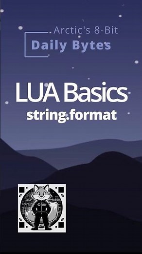 LUA Basics - string.format