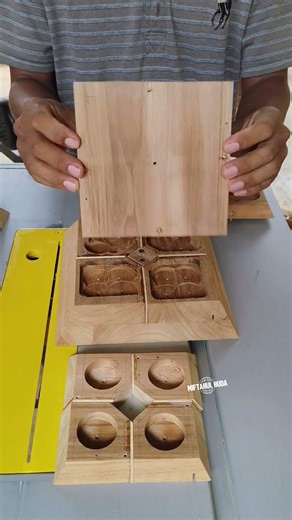 Pyramid woodcraft in process #diy #woodworking #craft #tricks