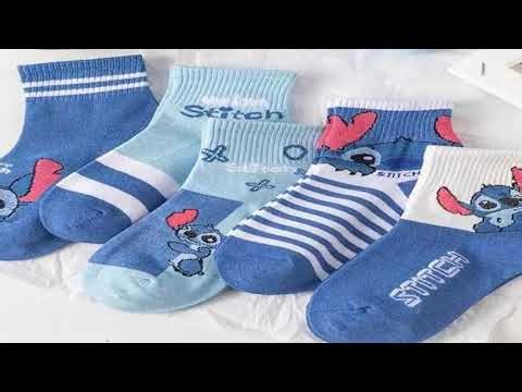 Disney Cartoon Cute Stitch Anime Socks Kawaii Lilo & Stitch Short Socks Woman Socks Birthday Gifts