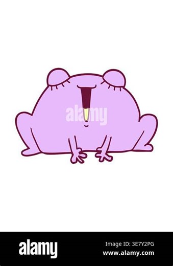 shaking motion animation of cute cartoon frog in bright glow color Stock Video Footage - Alamy