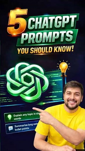 5 Powerful Next-Level ChatGPT Prompts That Do 10x Work in Minutes 🚀 (Work Smarter in 2026) #chatgpt