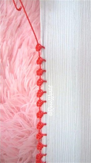 Red cot thread border lace design hand embroidery❤️