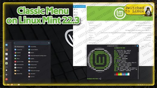 2026.01.05 【Switched to Linux】Linux Mint 22.3 中的经典菜单