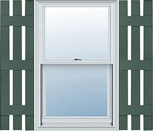 Builders Edge 12 in. W x 55 in. H Builders Edge, Standard Three Board Spaced, Board-n-Batten Shutters, Includes Matching Installation Spikes (Per Pair), 028 - Forest Green