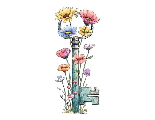 Key Clipart, 12x Wildflower Pngs, Watercolor Floral Key Clip Art Set, Printable PNG Download, Transparent Background, Junk Journal Graphics - Etsy
