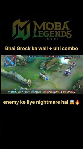 Grock Wall + Ulti Combo = Enemy Team Ka Nightmare 😱🔥 | MLBB Shorts #shorts #inimu