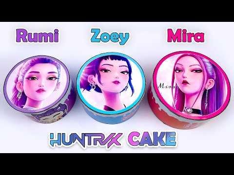 ✨Paper DIY✨Unboxing HUNTRIX Birthday Cake Blind Box | KPOP DEMON HUNTERS | ASMR