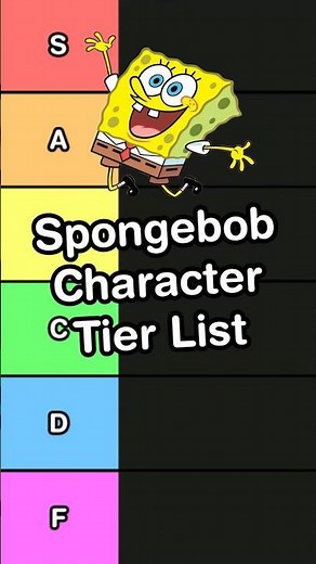 SpongeBob Character Tier List #fallintoshorts #tierlist #top5 #spongebob