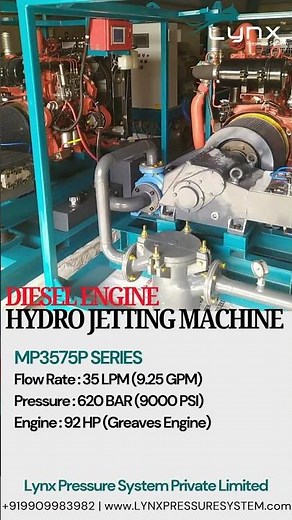LYNX Hydro Blasting Machine 15000PSI, Water Jetting Pump 20000PSI, Hydro Pressure Testing Equipment