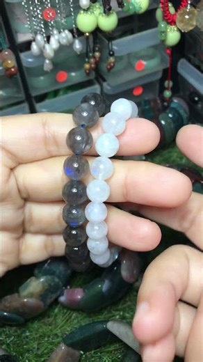 Labradorite vs Moonstone Bracelet