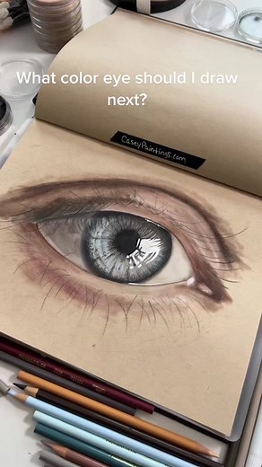Realistic Eye Drawing Tutorial with Colored Pencils, Markers, and Pastels