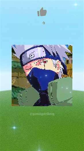 Naruto, Sasuke, Sakura & Kakashi Logo in Minecraft Pixel Art #shorts
