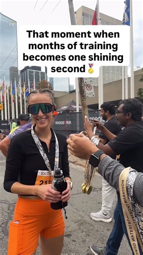 Marathon Handbook on Instagram: "Nothing beats that Toronto Waterfront finish line energy. Well done, runners! 🇨🇦✨ #TWM2025 #RunTO"