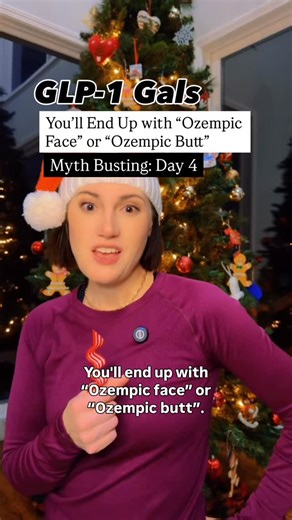 🎁 Unwrapping Myth 4 MYTH: “Everyone on GLP-1 gets ‘Ozempic face’ or ‘Ozempic butt’” THE TRUTH: That deflated look isn’t from the medication—it’s from HOW you lose the weight. What causes it: ❌ Losing weight too fast (>1% body weight/week) ❌ Not eating enough protein ❌ Skipping resistance training = Your body burns MUSCLE along with fat What prevents it: ✅ Eat 0.8-1g protein per pound of goal weight ✅ Lift weights 2-3x/week minimum ✅ Lose weight at a sustainable pace (0.5-1% body weight/week) = 