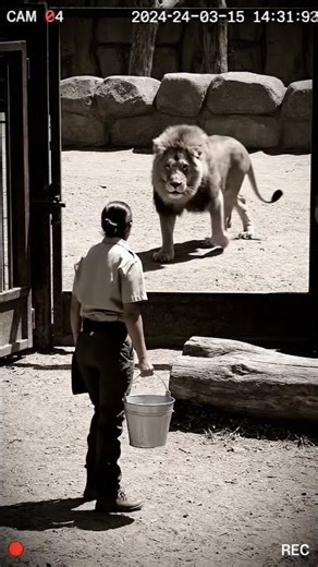 She Forgot to Check the Cage... 🦁😱