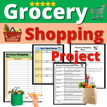 Grocery Store Project Meal Planning Activities Printable Lesson for Life Skills