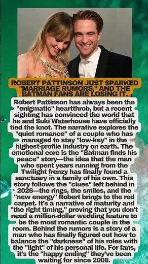Robert Pattinson MARRIED? The Secret Clues! #robertpattinson