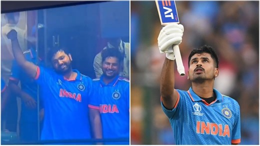 Watch: Rohit Sharma’s hilarious mimicry of Shreyas Iyer’s century celebration is viral