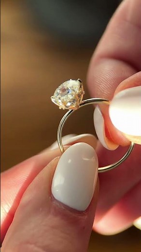 Champagne Diamond Rings with Hidden Details