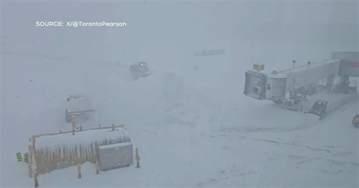 ‘All hands on deck’ to clear snow from airfield at Pearson airport