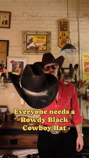 Who needs a rowdy black cowboy hat?? We have a ton of fun making rowdy cowboy hats. Whether it’s the mix of layers of fabrics and leathers or just the different techniques to add texture each one is different! Holler if you need one! We love to make them. #mensfashion #mensstyle #fashiondesigner #designer #styleinspiration #westernfashion | Wild Hats