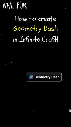 How to craft GEOMETRY DASH in INFINITE CRAFT! | #geometrydash #infinitecraft #gd