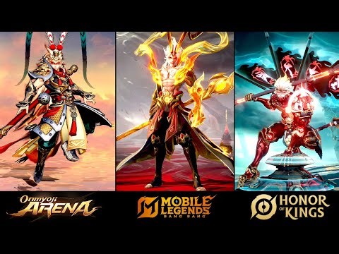 Sun (MLBB) VS WUKONG (HOK) VS WUKONG (Onmyoji Arena) : Skins Effects Comparison