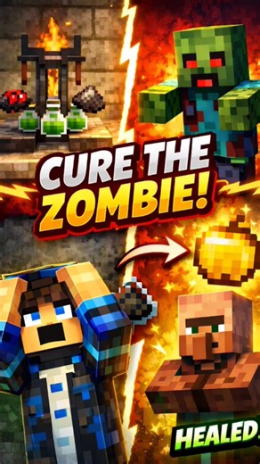 How to Cure a Zombie Villager in Minecraft! #shorts