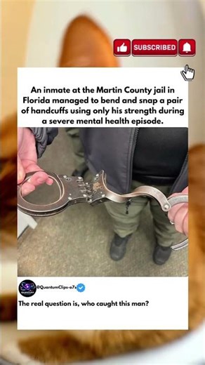 Inmate Snaps Handcuffs with Bare Strength During Jail Incident 😳 #viral #shorts