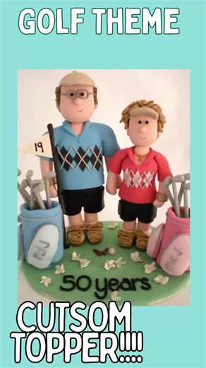Golf Wedding Cake Toppers 💍Golf Wedding Decor ❤️Golf wedding theme❤️ Funny Bride Groom Golf Wedding Cake Topper. I will turn your photo/idea to an incredible wedding cake topper which will be keepsake. All my figures are handmade and personalized. A perfect gift for a couple as a wedding, engagement, bridal shower, anniversary also good keepsake of the special day, something to keep forever. Email me at nicolewclark@gmail.com or visit my website at www.minicouples.com to order. . . . . . . .. .