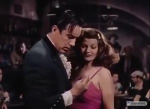 Margarita Carmen Cansino and Antonio Quinn Oaxaca Anthony Quinn performing in Blood and Sand in 1941 as Manolo de Palma, bullfighter and Juan's childhood friend. This movie tells the life story of Juan Gallardo (Tyrone Power) and how he became a rich and famous bullfighter but started losing everything after meeting Doña Sol (Rita Hayworth). This dancing scene between Rita Hayworth and Anthony Quinn is one of the most memorable scenes from the movie. | Luis X. Barboza