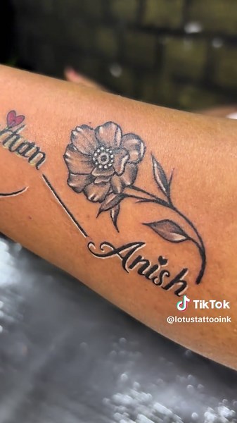 Meaningful Flower Tattoos for Children’s Names