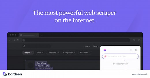 AI Web Scraping Software for Data Extraction | Bardeen AI