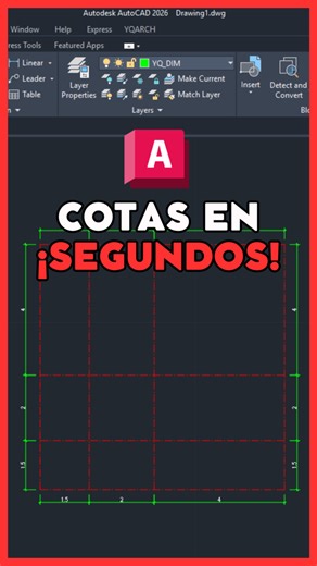 🚀 Hoy te enseñaré a crear cotas en AutoCAD con el comando QDM. #autocad #autocad2d #autocaddrawing #autocadarchitecture #autocaddesigning #autocadtutorial #autocadplan #autocadtraining | Arqvis