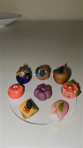 Tiny Clay Food Charms - MINIATURE FOOD ART - #wagashi inspired 🤤