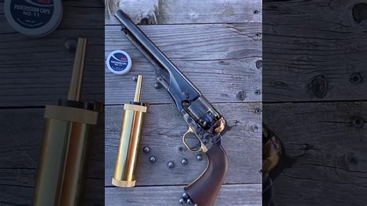 The process of loading a Colt Army 1860 revolver