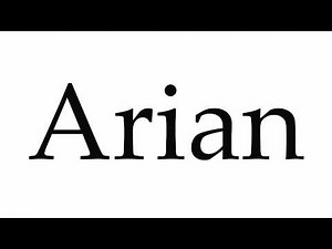 How to Pronounce Arian