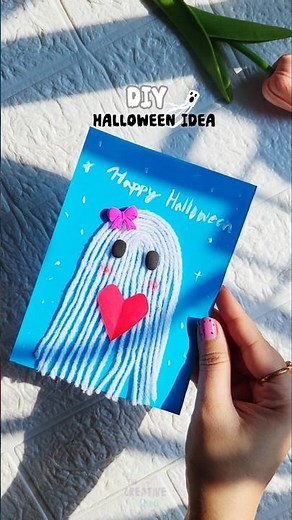 DIY Easy HALLOWEEN card ideas 👻 #shorts #halloween #schoolproject