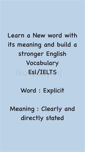 What Does EXPLICIT Mean? 😮 Learn a New Word!