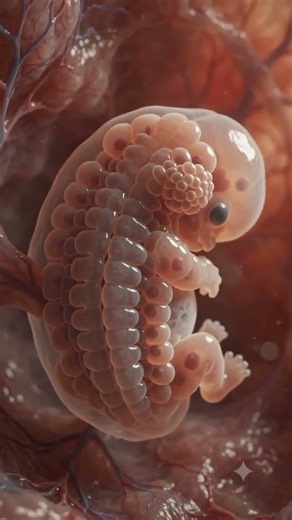 Human embryonic development in the womb #baby #pregnancy