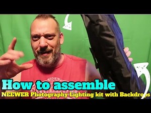 How to assemble NEEWER Photography Lighting kit with Backdrops
