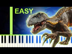 INDORAPTOR THEME | Jurassic World Fallen Kingdom - EASY Piano Tutorial